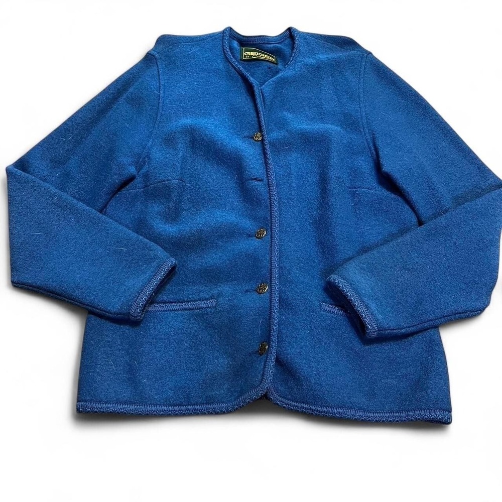 0068 Vintage blue geiger collections Cardigan